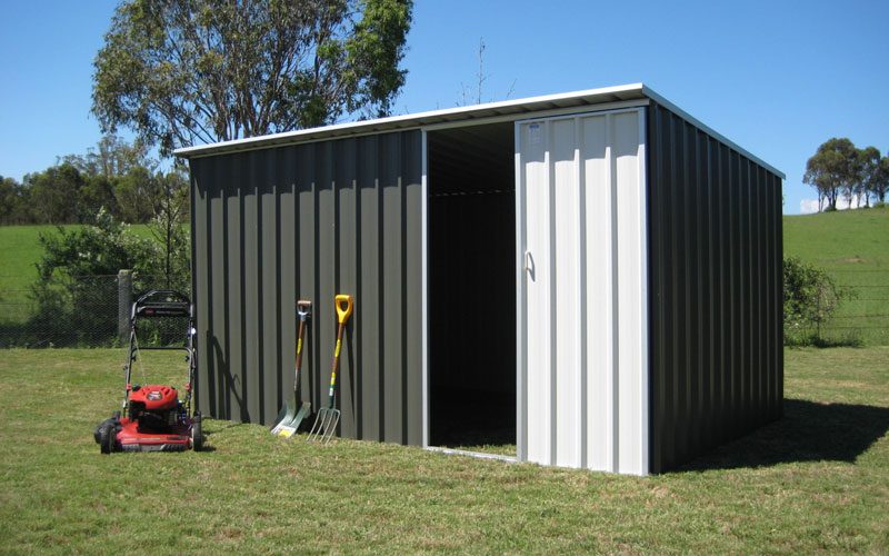 garden shed roof with a skllion roof