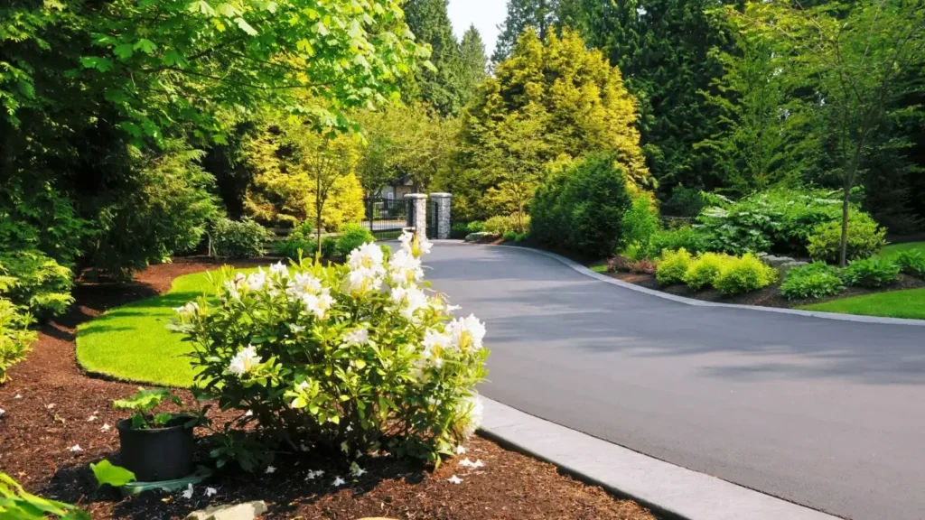landscape design for driveway entrance